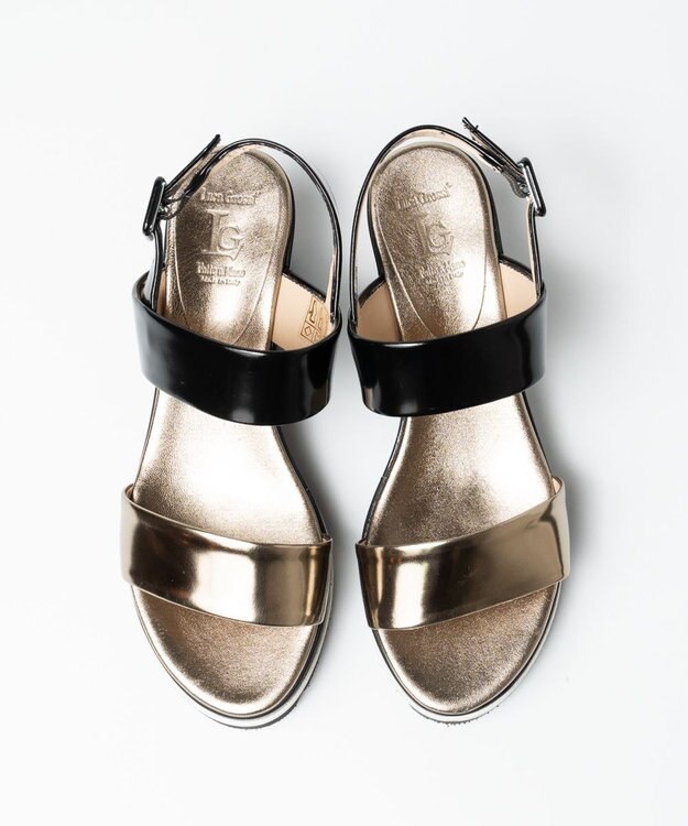 BONTRE 【LucaGrossi/ルカグロッシ】ダブルベルトサンダル ゴールド