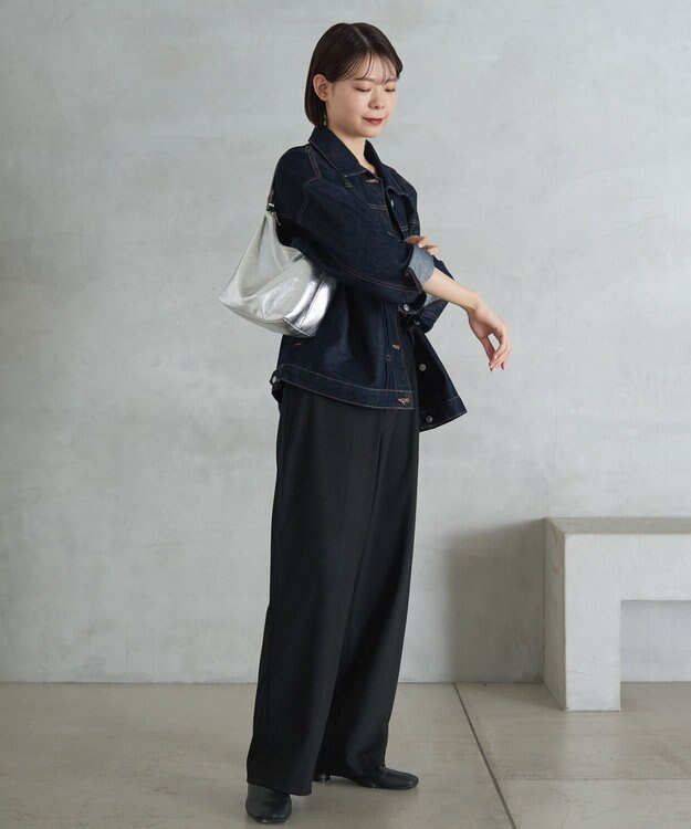 russet ソフトレザーシンプルショルダーバッグ【silver】(CE-1462) Silver