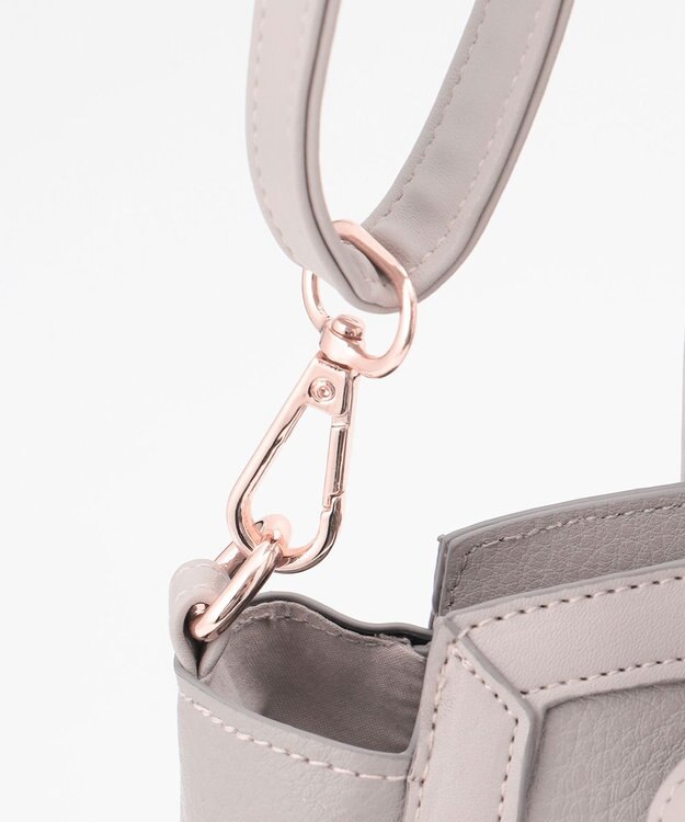 ANY SIS 【美人百花7月号掲載】2WAYビットエッジミディ トートバッグ ライトグレー