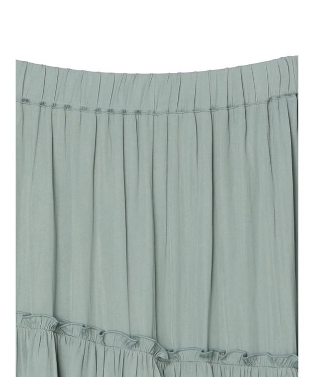 earth music&ecology ランダムティアードスカート Green