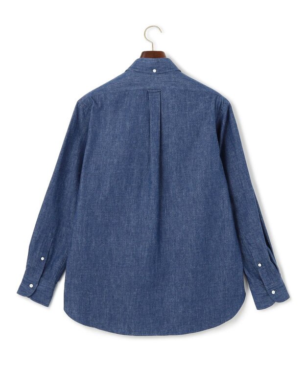 J.PRESS MEN パッチフラップ デニムシャツ /B.D. ネイビー系