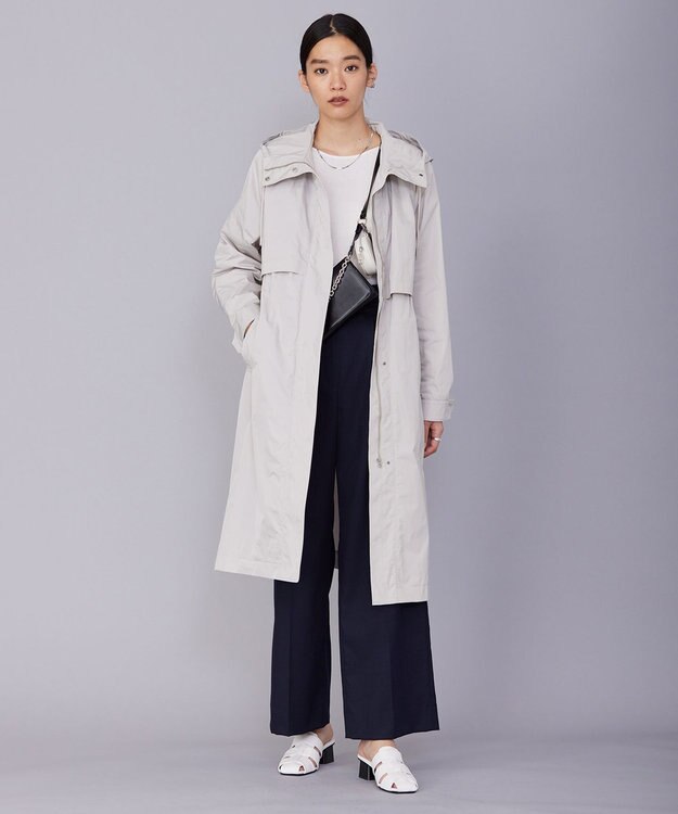 ICB メモリーツイル フーデットコート トープ系