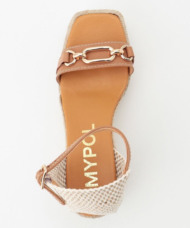 GRACE CONTINENTAL MAYPOLチェーンサンダル キャメル