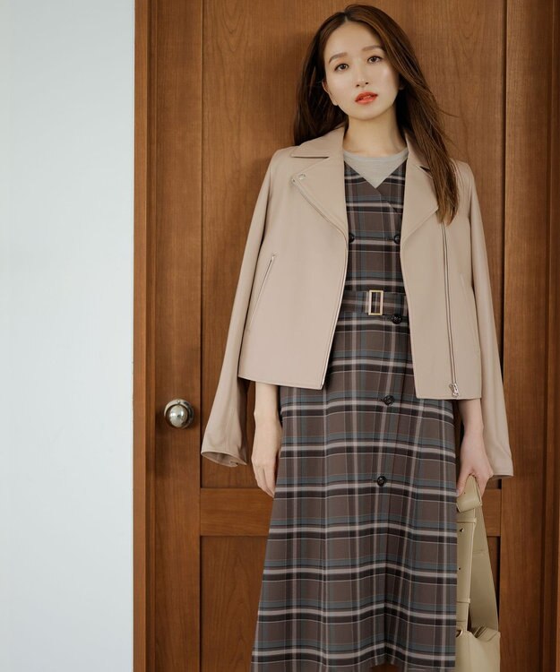 23区 【アンサンブル対応】サステナブルウール 半袖 ニット ライトベージュ