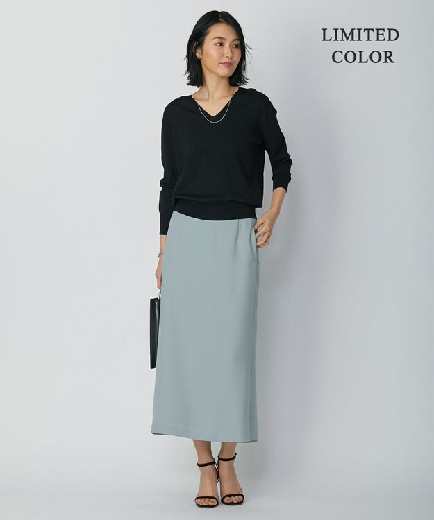 ICB 【WEB限定カラーあり・洗える】シンセティックハイゲージ Vネックプルオーバー ブラック系［WEB限定］