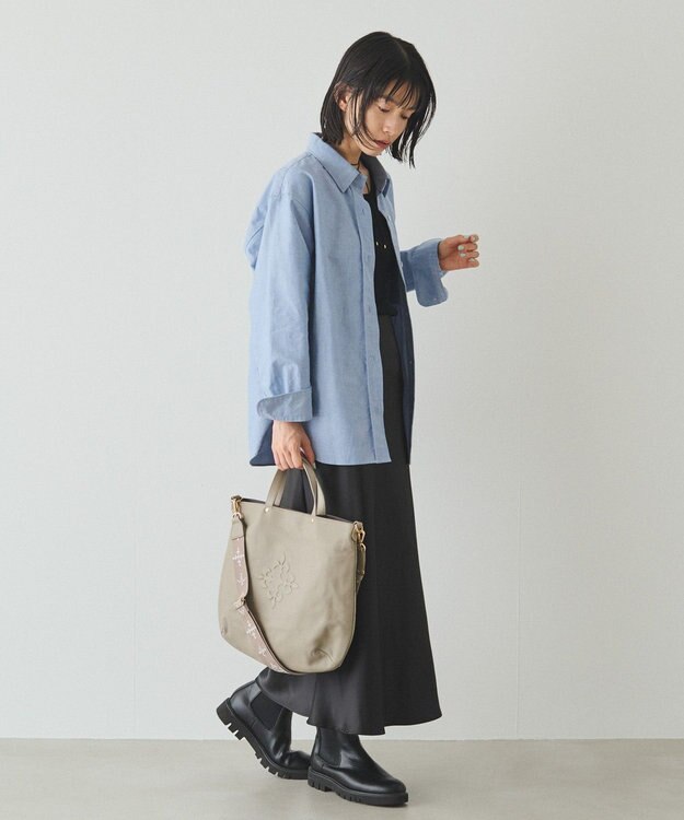 russet ソフトレザー 2WAYトートバッグ(CE-1611) GrayBeige