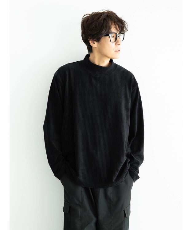 CRAFT STANDARD BOUTIQUE カットコールＭＯＣネックプルオーバー Black