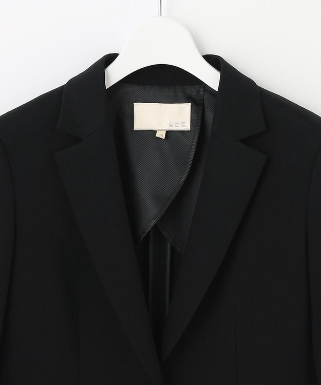 自由区 【XSサイズ～/洗える】WASHABLEPONTE テーラードジャケット ブラック系