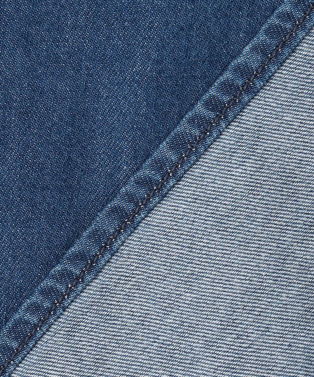 23区 S 【Oggi3月号掲載/洗える】ライトダンガリー クロップド ボリュームスリーブ シャツ インディゴ