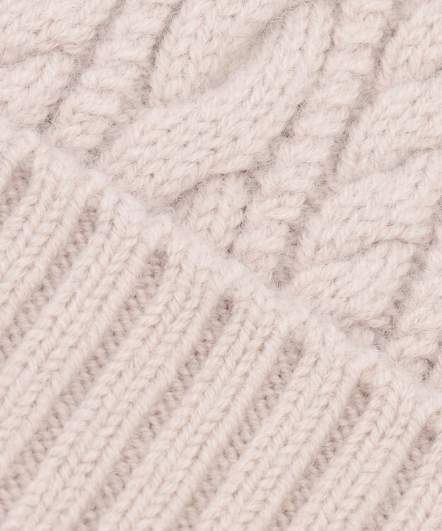 J.PRESS LADIES 【洗える】EIGER CORD ALAN ニットキャップ ベージュ系