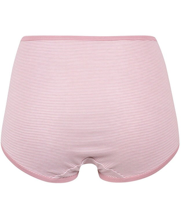 Wing ショーツ 綿混(身生地部) ここちよいフィット感 ムレにくい(身生地部) 【デイリーフィット 綿混ボーダー】 はきこみ丈ふかめ EC3650 ウイング／ワコール ピンク