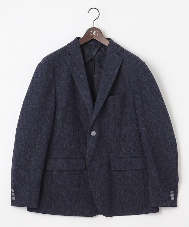 JOSEPH ABBOUD 【キングサイズ・JAPAN FABRIC】 軽量 ラッセルブレザー ネイビー系