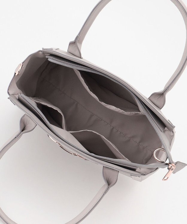 ANY SIS 【美人百花7月号掲載】2WAYビットエッジミディ トートバッグ ライトグレー