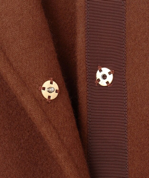 自由区 S ライトリバーノーカラー ジャケット ダークキャメル