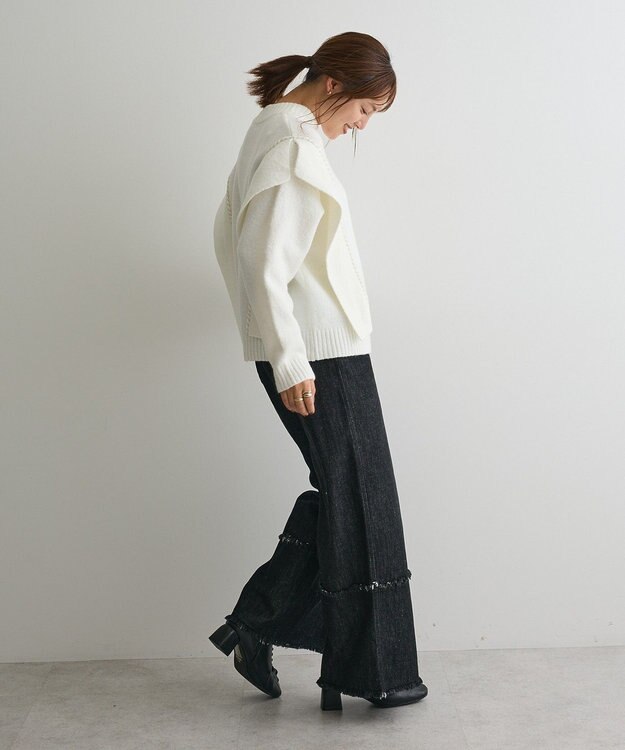 CRAFT STANDARD BOUTIQUE ハンドステッチデザインニットプルオーバー Ivory