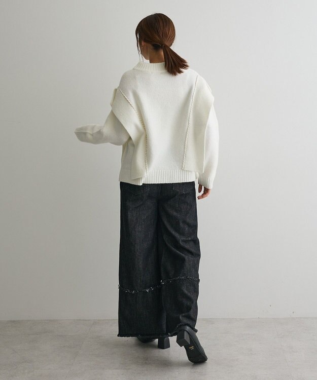 CRAFT STANDARD BOUTIQUE ハンドステッチデザインニットプルオーバー Ivory