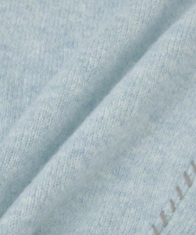 CRAFT STANDARD BOUTIQUE ハンドステッチデザインニットプルオーバー Sax