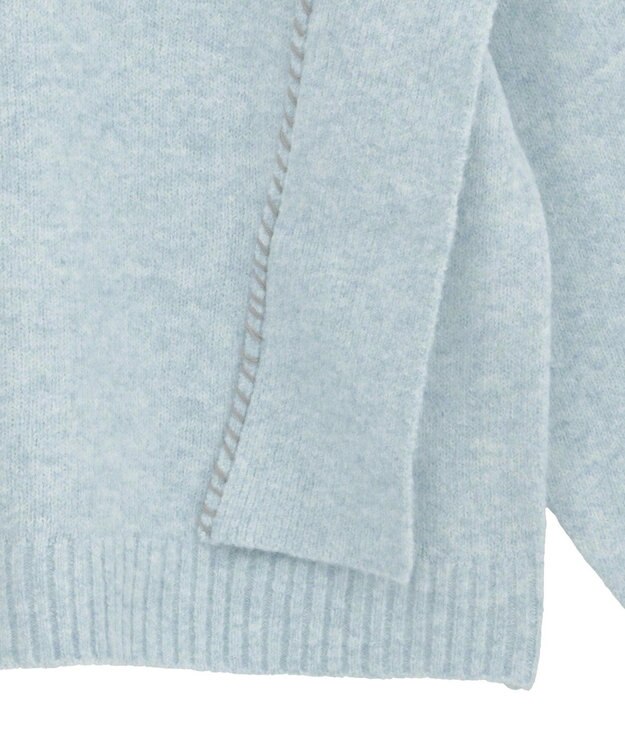 CRAFT STANDARD BOUTIQUE ハンドステッチデザインニットプルオーバー Sax