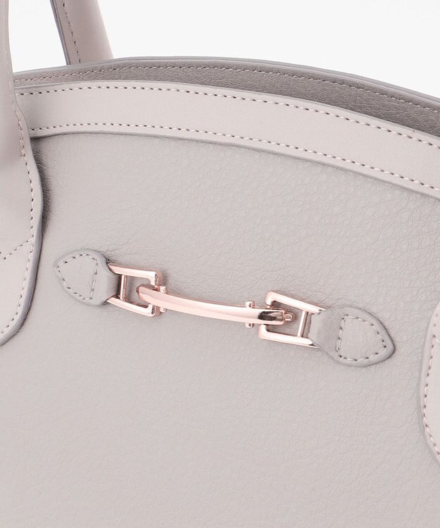 ANY SIS 【美人百花7月号掲載】2WAYビットエッジミディ トートバッグ ライトグレー