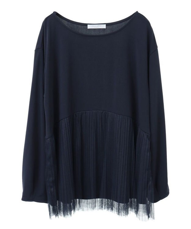 Green Parks プリーツチュールドッキングプルオーバー Navy