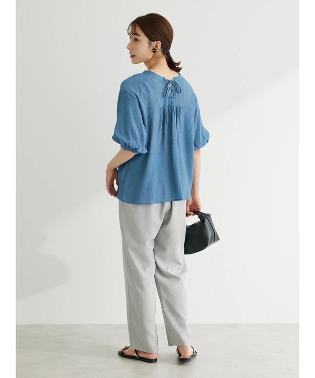 Green Parks ・ＥＬＥＮＣＡＲＥ　ＤＵＥ　バルーンスリーブブラウス Blue