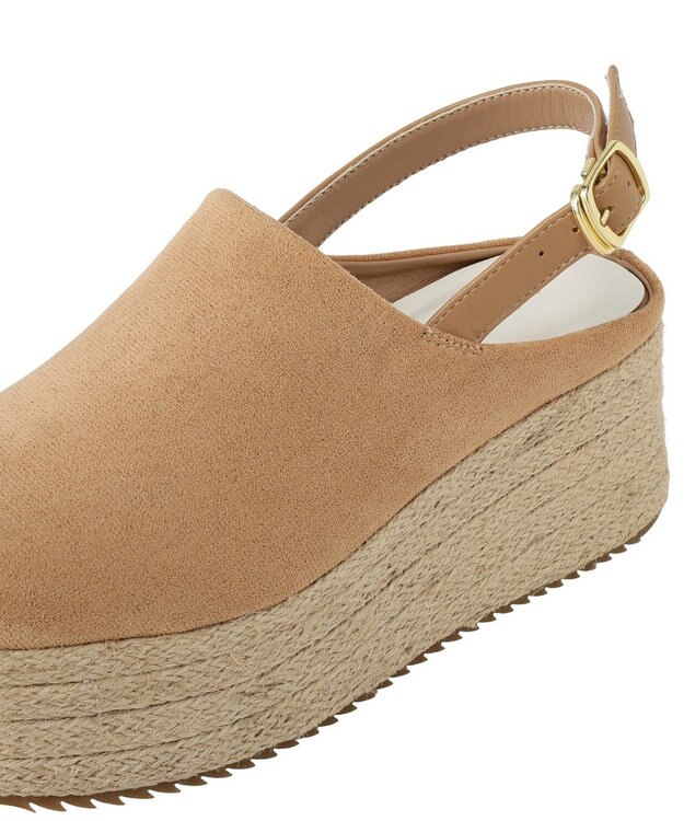 earth music&ecology 厚底ジュートサンダル Beige