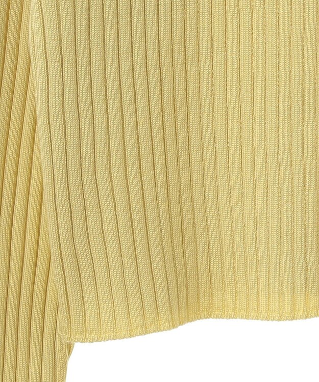 earth music&ecology シルバープチ釦リブニットカーディガン Light Yellow