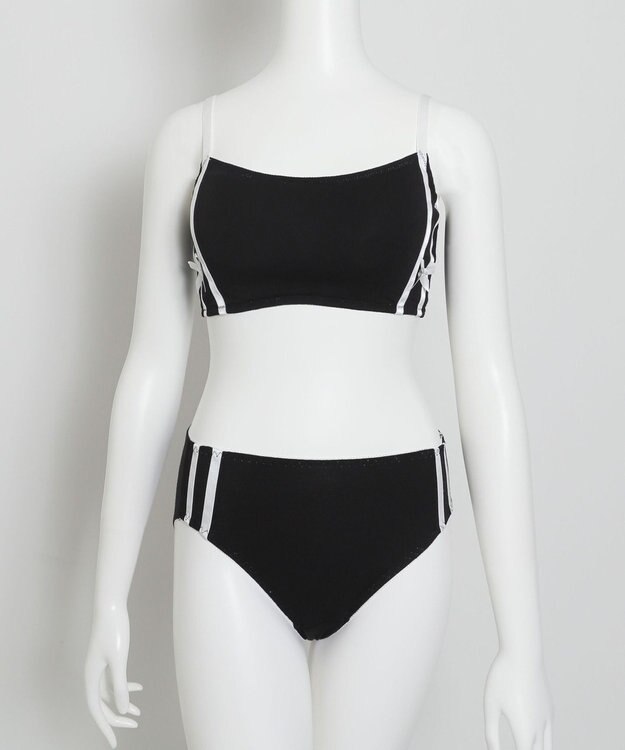 WEGO 【ブラトップ＆ショーツセット】Liliane　Ciel　サイドライン ブラック