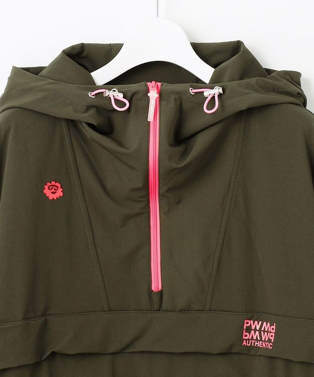 PW CIRCULUS 【 伸縮性あり 】【WOMEN】シャーリングアノラック ブルゾン カーキ系