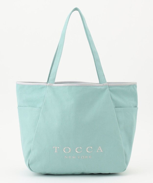 TOCCA 【WEB＆一部店舗限定】【A4サイズ対応】MERCATO LOGO CANVASTOTE キャンバストートバッグ スカイブルー系