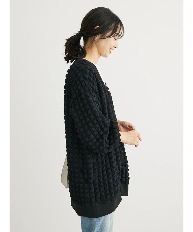 Green Parks ・ＲＡＹ　ＣＡＳＳＩＮ　ポップコーンカーディガン Black