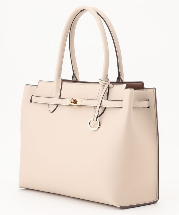 組曲 【A4対応・通勤】ベルトデザイントート バッグ ベージュ系