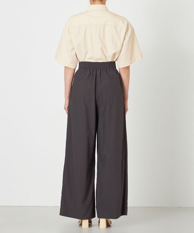 NAVE 【ReNAVE・洗える/撥水加工/接触冷感/UVケア/セットアップ】ナイロンタスラン ワイドパンツ グレー系