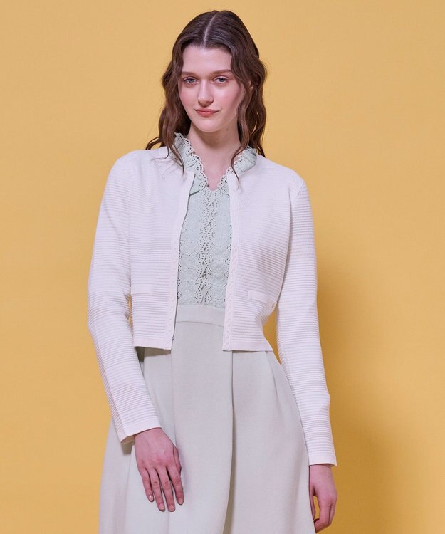 TOCCA PANORAMIC LANDSCAPE ニットカーディガン アイボリー系