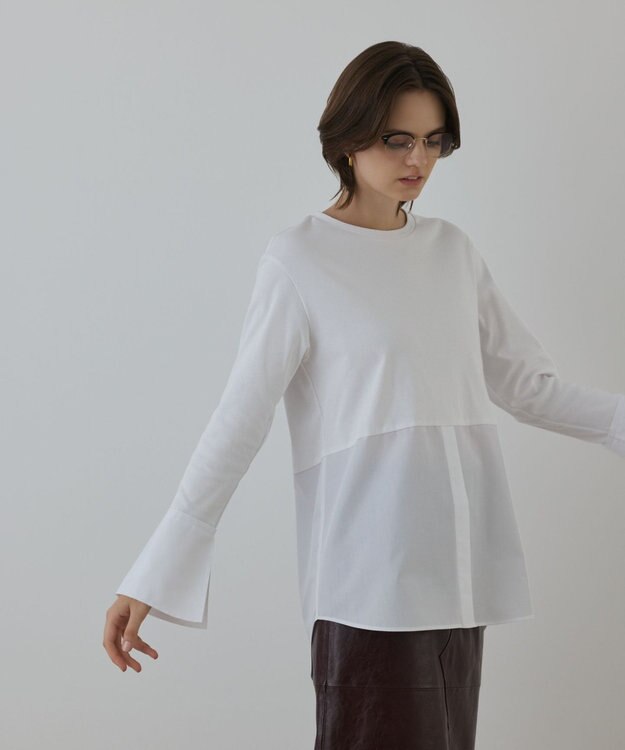 GRACE CONTINENTAL レイヤードカットトップ ホワイト