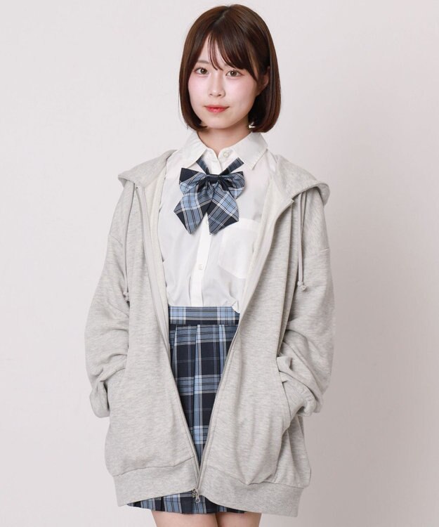 WEGO 【SCHOOLITEM】ルーズフィットZIPパーカー