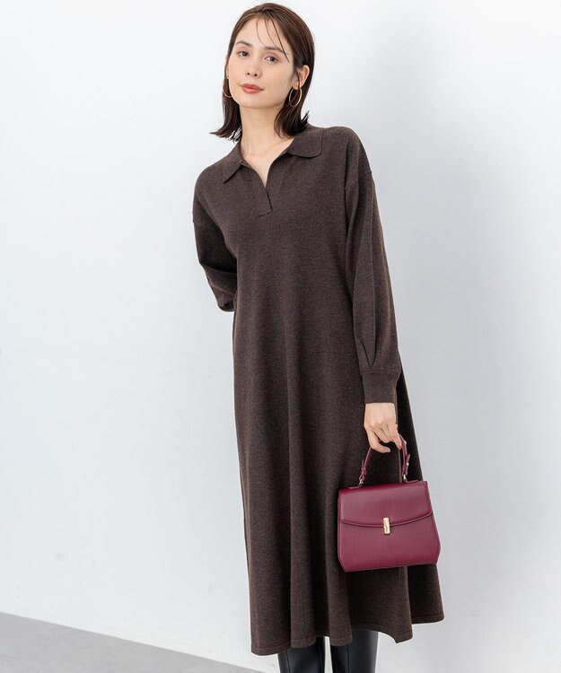 組曲 【加藤ローサさん着用】トップハンドル ハンドバッグ ワイン系