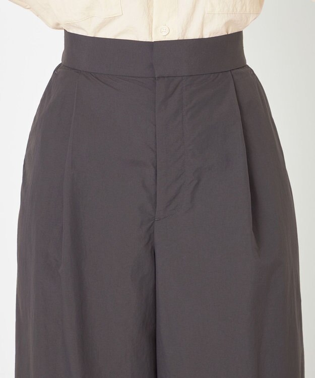 NAVE 【ReNAVE・洗える/撥水加工/接触冷感/UVケア/セットアップ】ナイロンタスラン ワイドパンツ グレー系