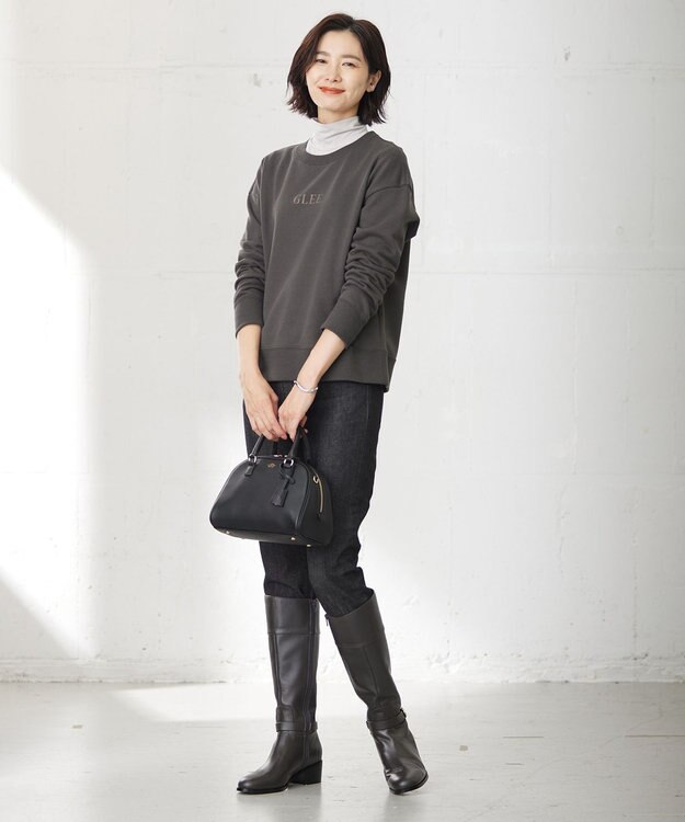 J.PRESS LADIES ロゴ 裏毛 カットソー グレー系