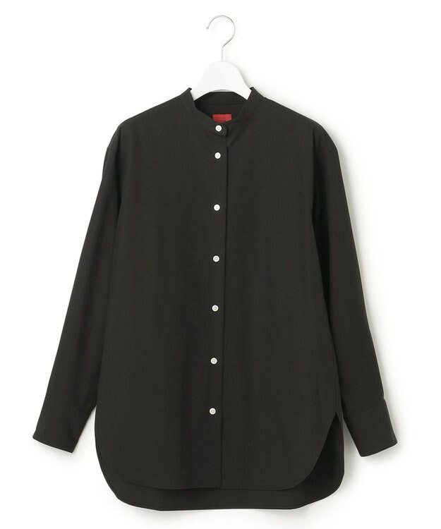 23区 【23区 | 5525gallery】コットンタイプライター バンドカラー シャツ ブラック系