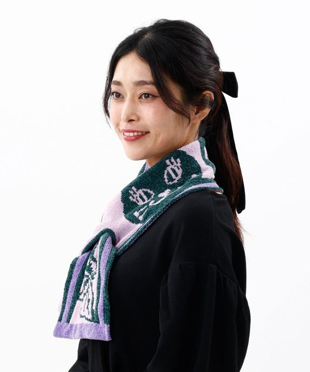 AURORA 【 ANNA SUI（アナ スイ）】差し込みモールマフラー(WASH) ペールピンク