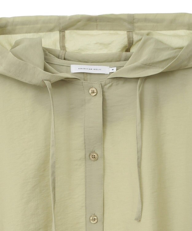AMERICAN HOLIC フーディーシャツ Light Khaki