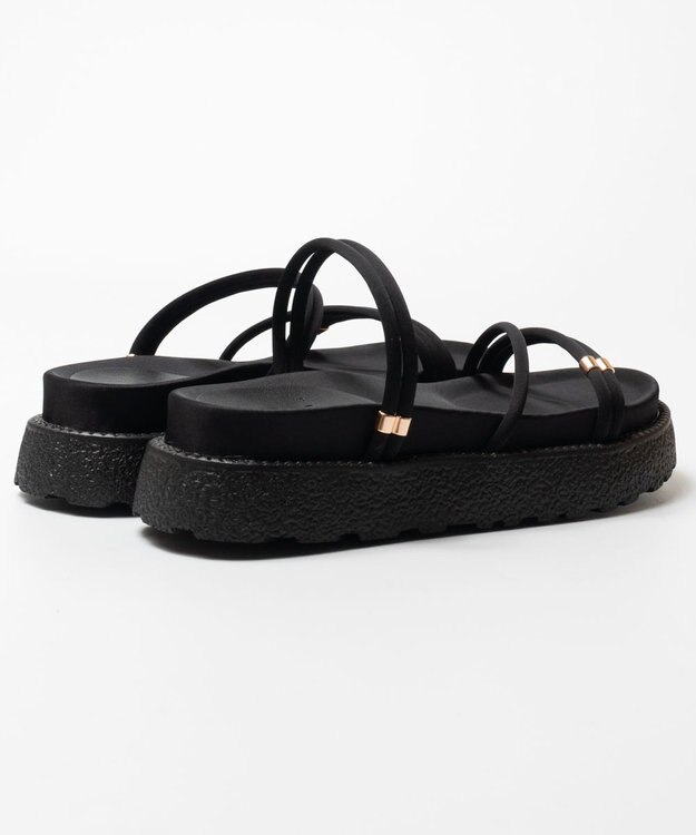 BONTRE 【MIONOTIS/ミオノティス】ナローベルト厚底2WAYサンダル /626B ブラック