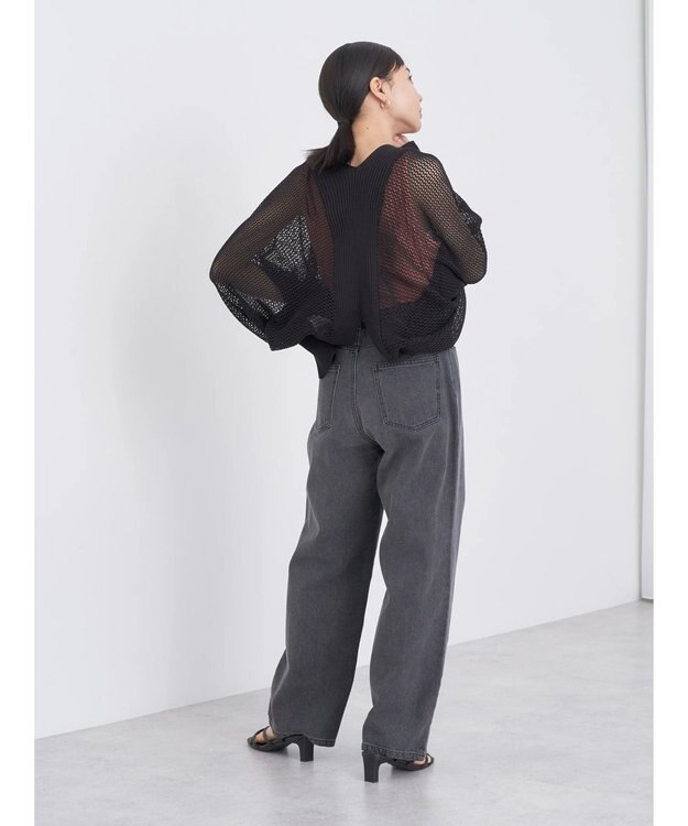 earth music&ecology メッシュボレロ Black