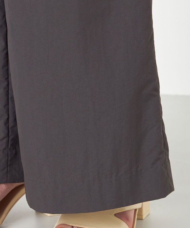 NAVE 【ReNAVE・洗える/撥水加工/接触冷感/UVケア/セットアップ】ナイロンタスラン ワイドパンツ グレー系