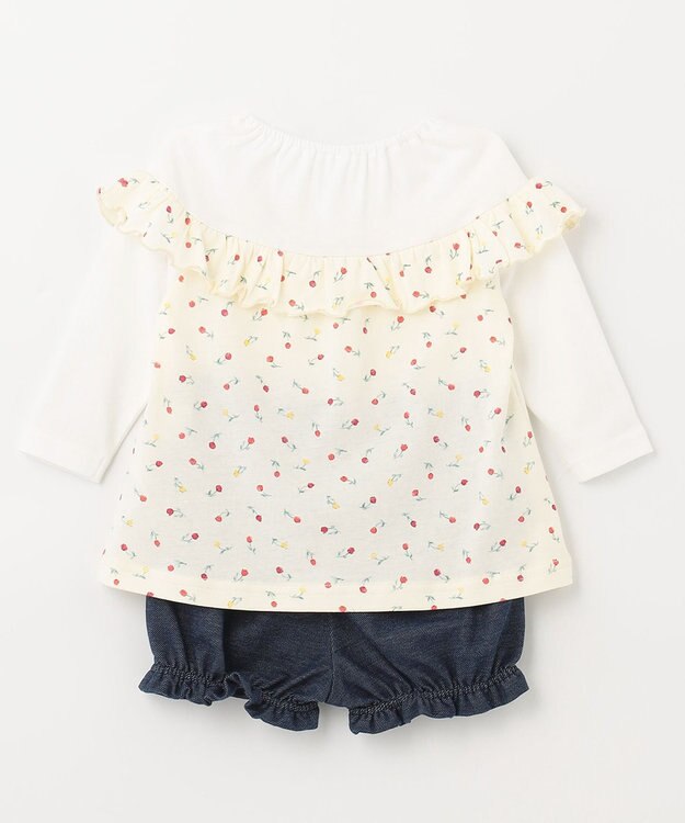 組曲 KIDS 【80-90cm】Tulips Shower セットアップ ベージュ系5