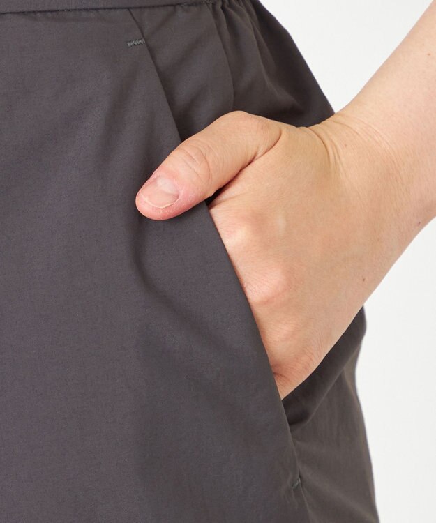 NAVE 【ReNAVE・洗える/撥水加工/接触冷感/UVケア/セットアップ】ナイロンタスラン ワイドパンツ グレー系