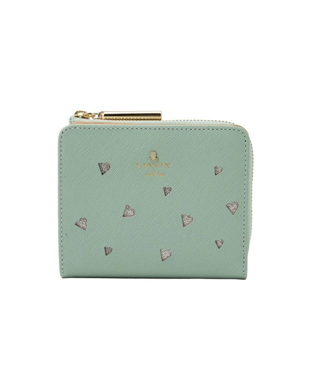 LANVIN en Bleu リュクサンブールハート 二つ折りLファスナー財布 ミント