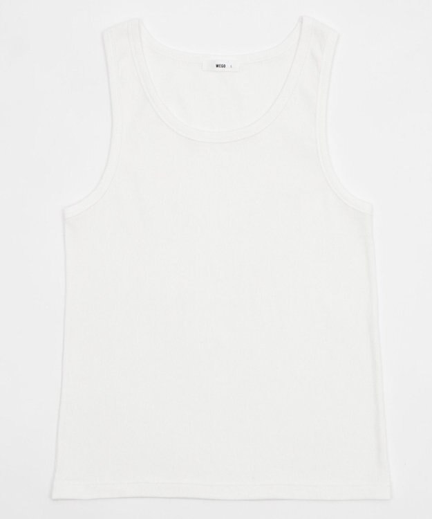 WEGO リブタンクトップ ホワイト