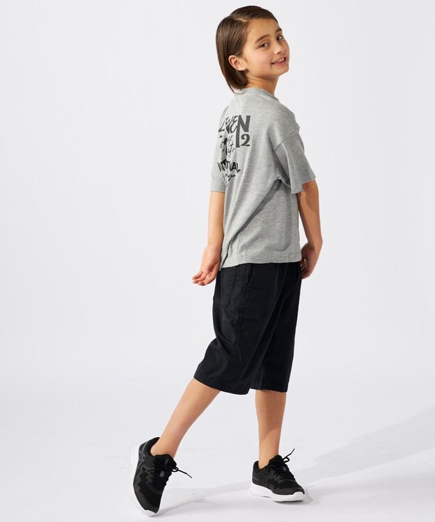 OP／FILA 【SEVEN2】バックプリントデザイン半袖Tシャツ 杢グレー